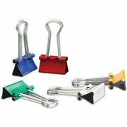 Small - 0.7" Width - 0.38" Size Capacity - Assorted, Blue, Gold, Green, Red, White - Metal, Steel Wire - 40 / Pack