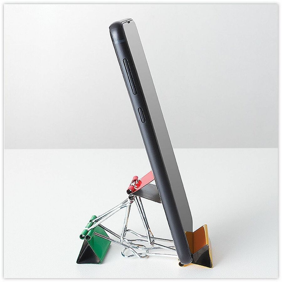 Medium - 1.3" Width - 0.63" Size Capacity - Assorted, Blue, Gold, Green, White, Red - Metal, Steel Wire - 24 / Pack
