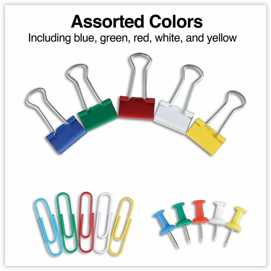 Assorted Sizes - Assorted, Blue, Green, Red, White, Yellow - Metal, Plastic - 6 Kit