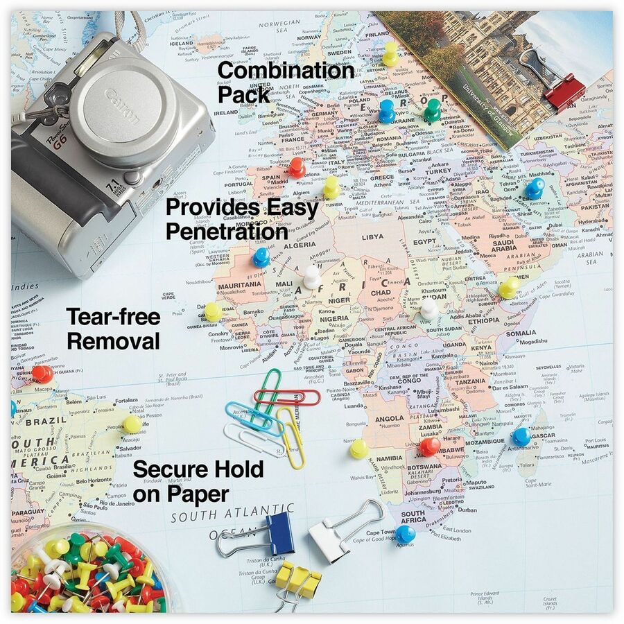 Assorted Sizes - Assorted, Blue, Green, Red, White, Yellow - Metal, Plastic - 6 Kit