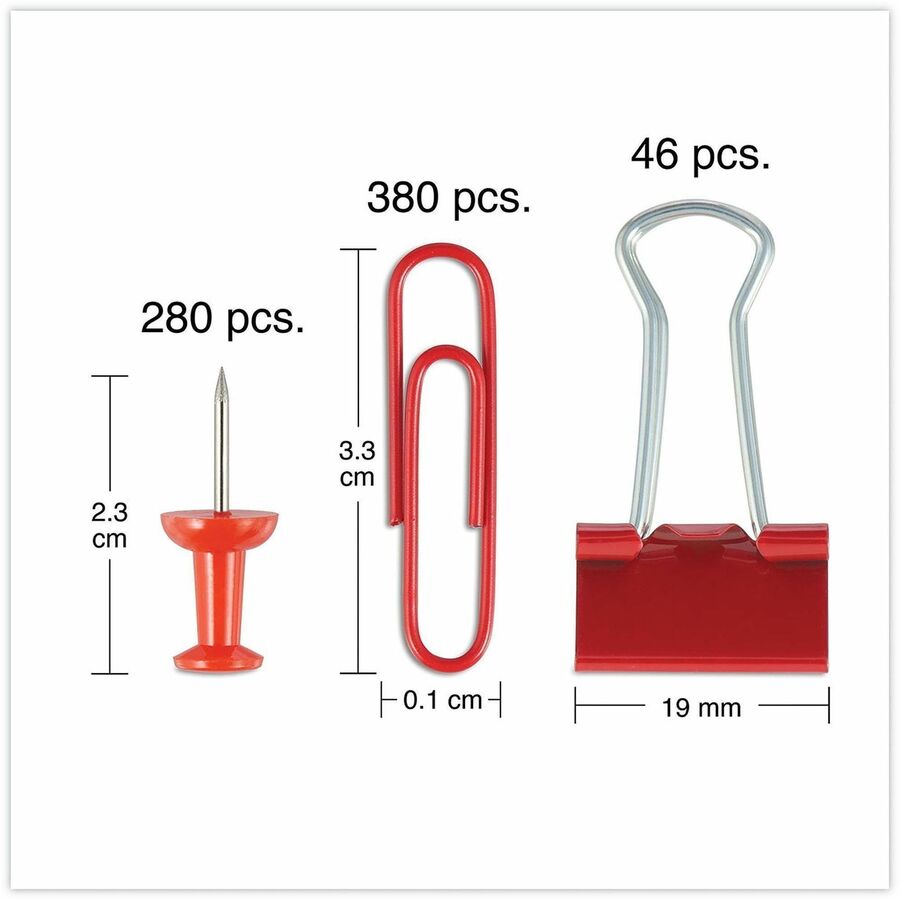 Assorted Sizes - Assorted, Blue, Green, Red, White, Yellow - Metal, Plastic - 6 Kit