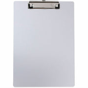 Universal Clipboard - 0.50" Clip Capacity - Storage for Document, Paper - 8 1/2" x 11" Sheet Size - Aluminum - Aluminum - 1 Each