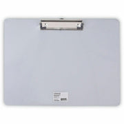 Universal Clipboard - 0.50" Clip Capacity - Storage for Paper - 8 1/2" x 11" Sheet Size - Plastic - Silver - 1 Each