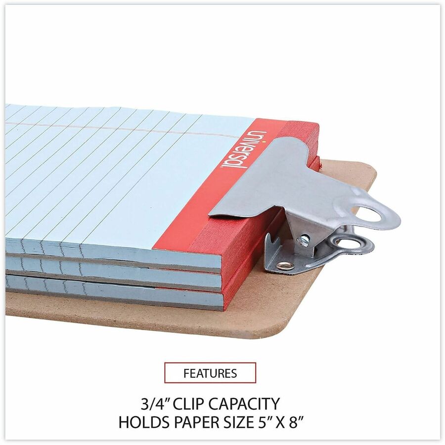 Universal Clipboard - 0.75" Clip Capacity - Storage for Document, Form, Paper - Hardboard - Brown - 3 / Pack