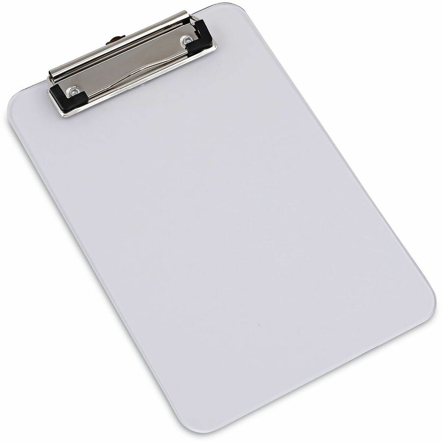 Universal Clipboard, 0.50" Clip Capacity, 5" x 8" Sheet Size, Plastic, Clear, 1 Each