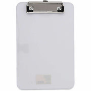 Universal Clipboard, 0.50" Clip Capacity, 5" x 8" Sheet Size, Plastic, Clear, 1 Each
