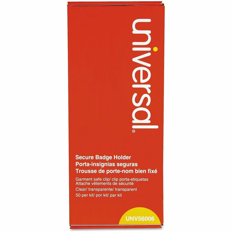 Support 3.50" x 2.25" Media - Horizontal - Plastic - Clear - 50 / Box