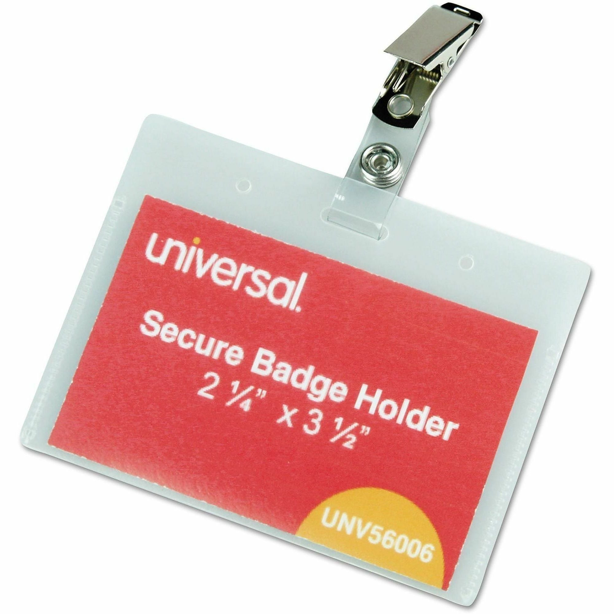 Support 3.50" x 2.25" Media - Horizontal - Plastic - Clear - 50 / Box