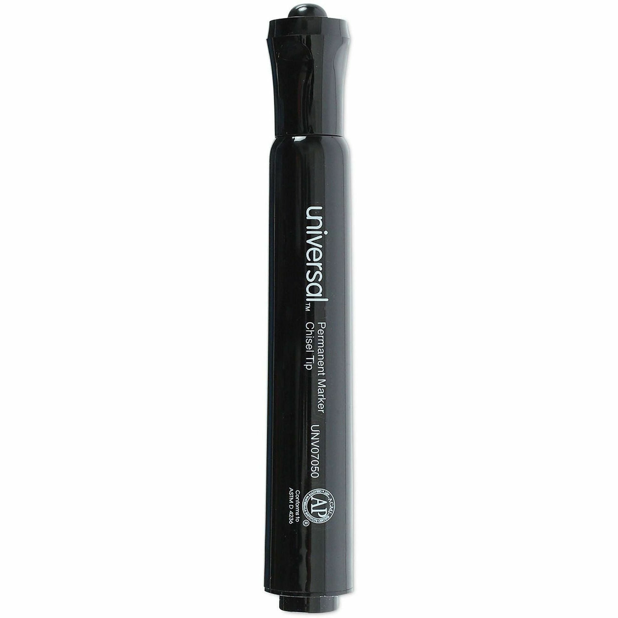 Broad Chisel Marker Point - Black Ink - General Purpose - 36 / Pack