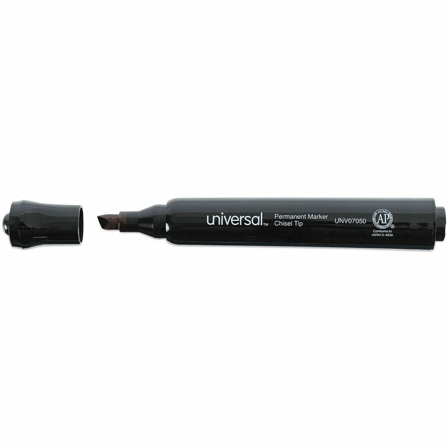 Broad Chisel Marker Point - Black Ink - General Purpose - 36 / Pack
