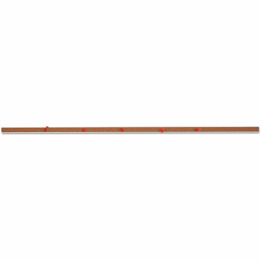 Universal Bulletin Board - 1" Board Height x 36" Board Width - Brown Cork Surface - Self-healing, Easy Installation - Silver Aluminum Frame - 1" Height x 36" Width - 1 Each