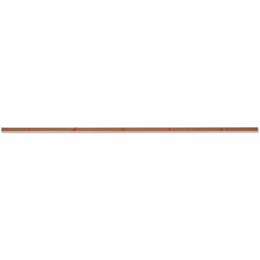 Universal Cork Board - 1" Board Height x 48" Board Width - Brown Cork Surface - Self-healing, Easy Installation - Silver Aluminum Frame - 1" Height x 48" Width - 1 Each