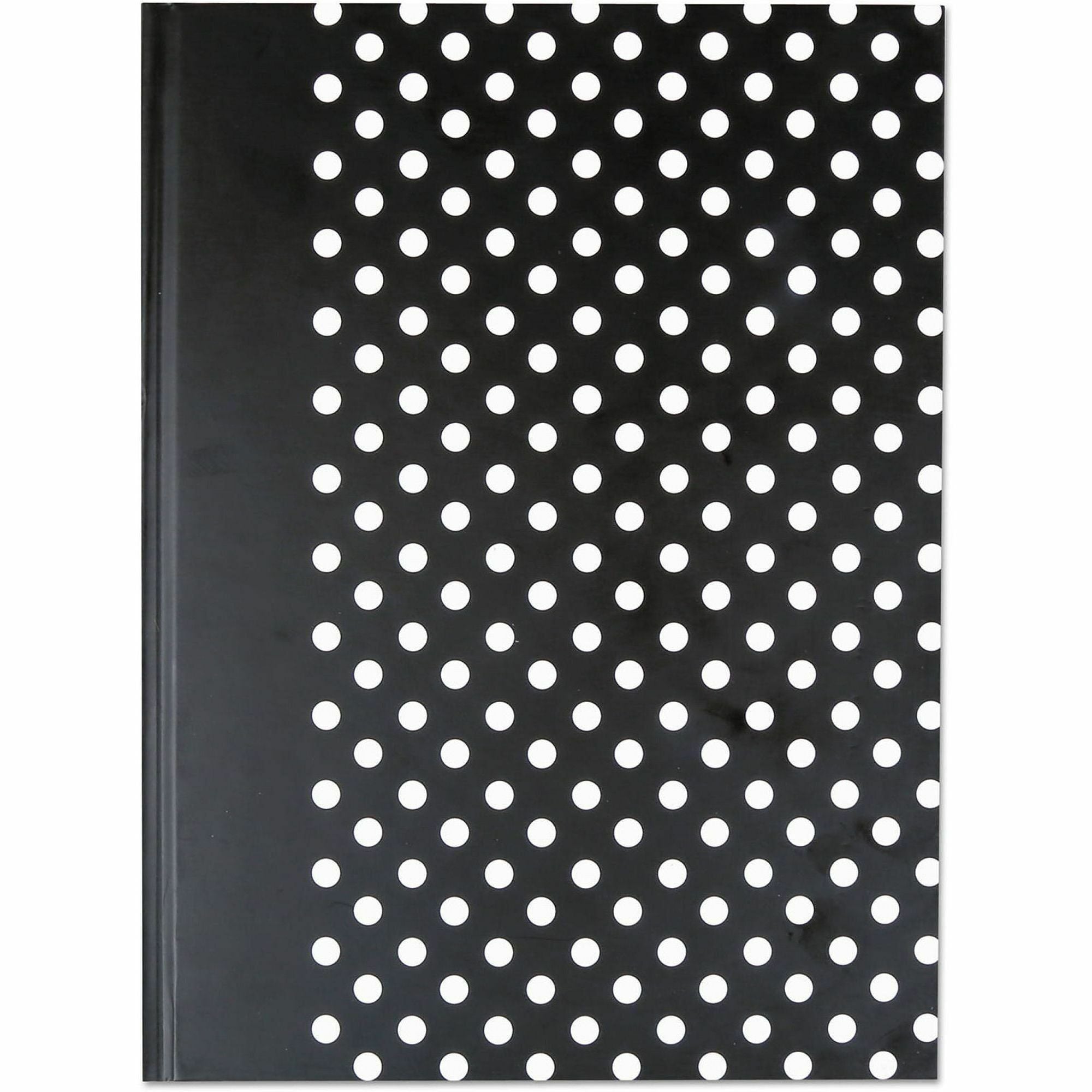Universal Notebook - 1 Subject(s) - 150 Sheets - Sewn - Wide Ruled, Legal Ruled Front Ruling - 47 lb Basis Weight - 10.50" Height x 7.9" Width - White Paper - Black White Dots Paper Cover