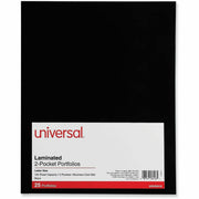 Universal Pocket Folder, 11" x 8 1/2", 100-Sheet Capacity, 2 Inside Pockets, Laminated, 25/Box
