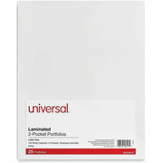 Universal Pocket Folder - 11" x 8 1/2" - 100 Sheets Capacity - Inside Front & Back Pocket(s) - Laminated - 25 Box