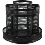 Universal Desktop Organizer - 8 Compartment(s) - 6.13" Height - Black - Metal Mesh - 1 Each