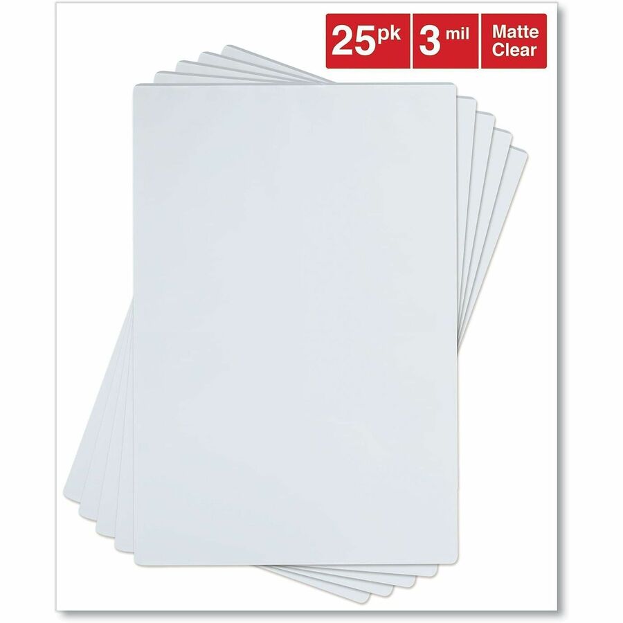 Universal Laminating Pouch, 18" x 12", 3 mil, Matte, Clear, Plastic, 25/Pack