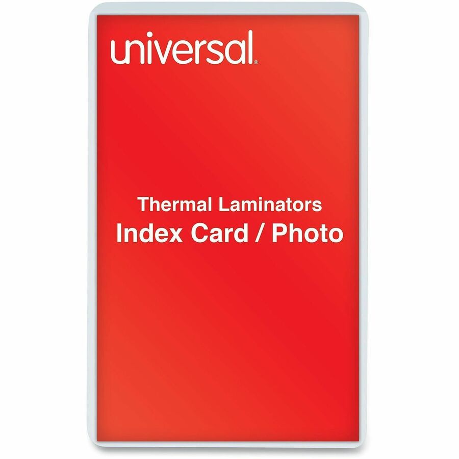 Universal Laminating Pouch, 5.5" x 3.5", 5 mil, Matte, Clear, Plastic, Supports 5" x 3" Index Card, 25 Pack
