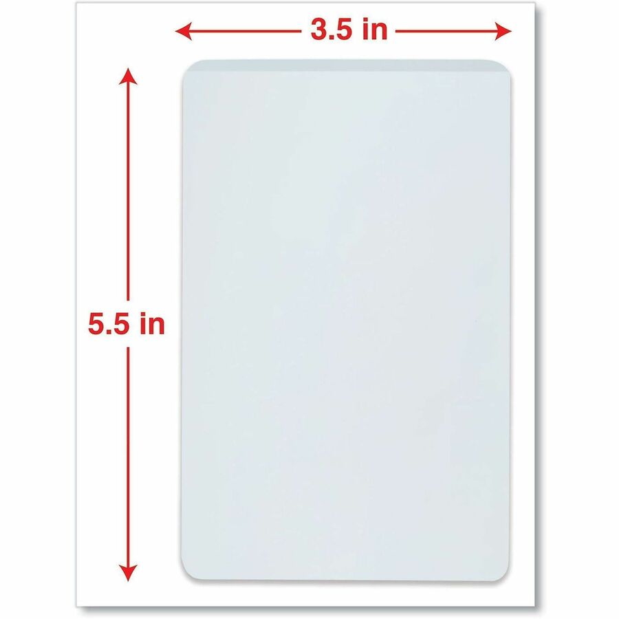 Universal Laminating Pouch, 5.5" x 3.5", 5 mil, Matte, Clear, Plastic, Supports 5" x 3" Index Card, 25 Pack