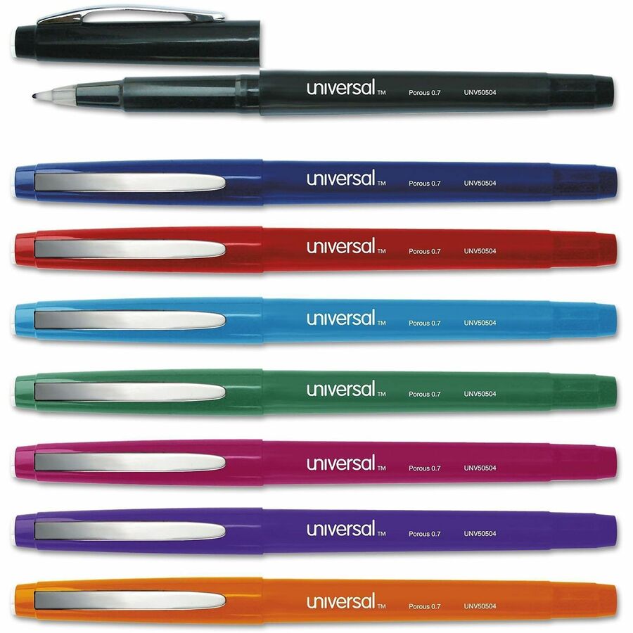 0.7 mm Medium Bullet Pen Point - Assorted Ink - Liquid - Assorted Barrel - 8 / Pack