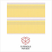 Universal Wood Pencil - Black Lead - #2, HB - Yellow Wood Barrel - 72 / Pack