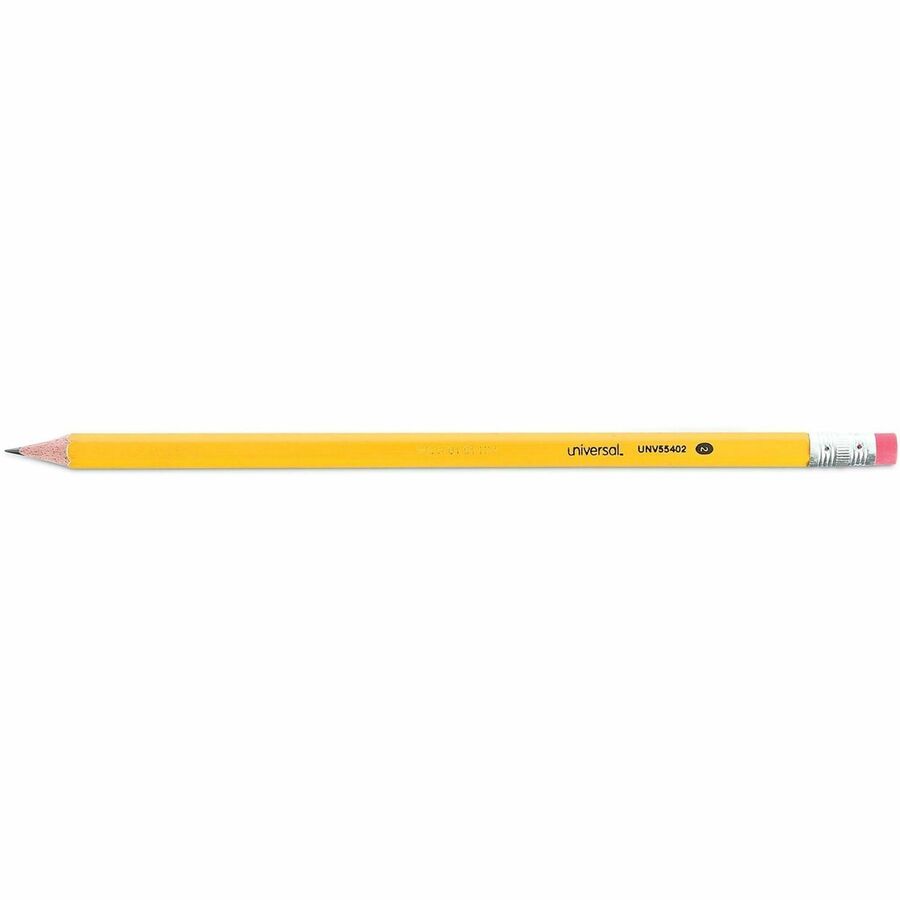 Universal Wood Pencil - Black Lead - #2, HB - Yellow Wood Barrel - 72 / Pack