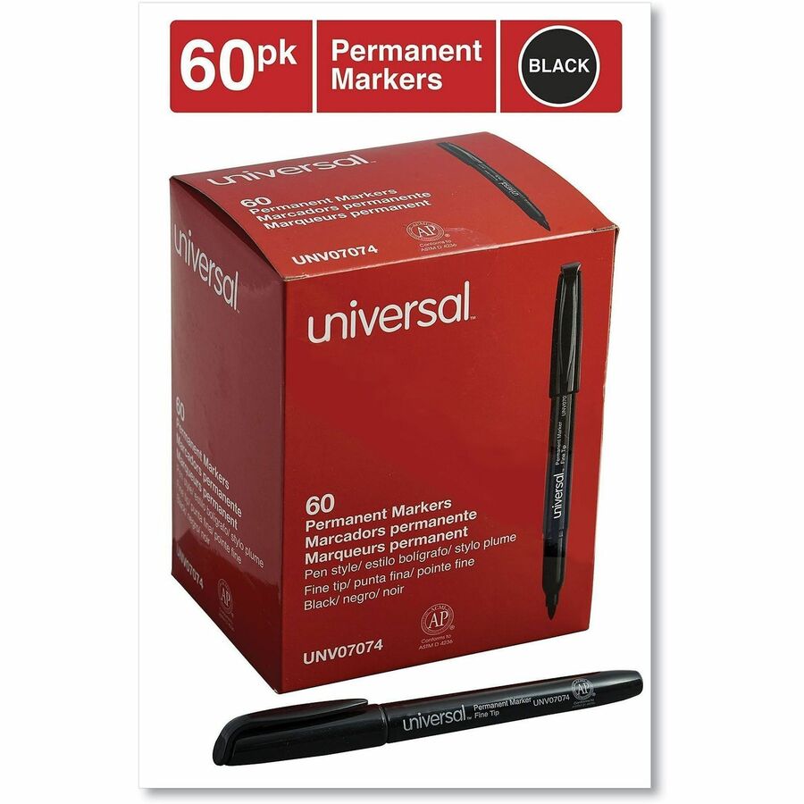 Fine Bullet Marker Point - Black Ink - General Purpose - 60 / Pack