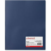 Universal Pocket Folder, 11" x 8.5", 2 Pockets, 100-Sheet Capacity, Navy Blue, 10 Pack