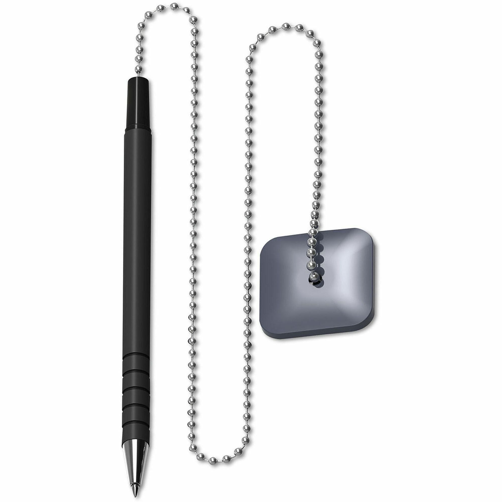 0.7 mm Medium Conical Pen Point - Refillable - Black Ink - Black Barrel - 24 Each