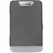 Universal Storage Clipboard, 0.50" Clip Capacity, 8.5" x 11" Sheet Size, 2 Compartments, Plastic, Black, 1 Each