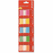 Universal Flag - 250 - 1" Flag/Note Width x 1 3/4" Flag/Note Length - Rectangle - Blue, Green, Orange, Pink, Yellow - Removable, Self-stick, Pop-up, Repositionable - Dispenser Included - 250 / Pack