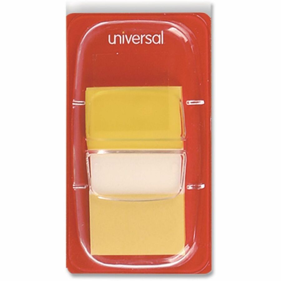 Universal Flag - 250 - 1" Flag/Note Width x 1 3/4" Flag/Note Length - Rectangle - Blue, Green, Orange, Pink, Yellow - Removable, Self-stick, Pop-up, Repositionable - Dispenser Included - 250 / Pack