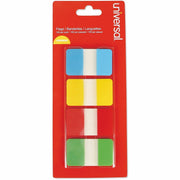 1" Tab Width - Bright Blue, Bright Green, Bright Red, Bright Yellow Tab(s) - Reusable, Repositionable - 100 / Pack