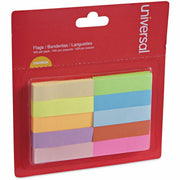 1/2" Flag/Note Width x 2" Flag/Note Length - Rectangle - Yellow, Turquoise, Red, Purple, Pink, Neon Yellow, Neon Orange, Neon Pink, Blue, Lime - Paper - Adhesive, Self-stick, Repositionable, Reusable, Pop-up, Removable, Residue-free - 500 / Pack