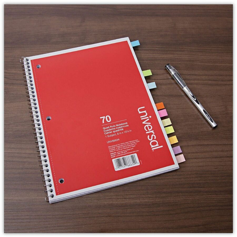 1/2" Flag/Note Width x 2" Flag/Note Length - Rectangle - Yellow, Turquoise, Red, Purple, Pink, Neon Yellow, Neon Orange, Neon Pink, Blue, Lime - Paper - Adhesive, Self-stick, Repositionable, Reusable, Pop-up, Removable, Residue-free - 500 / Pack