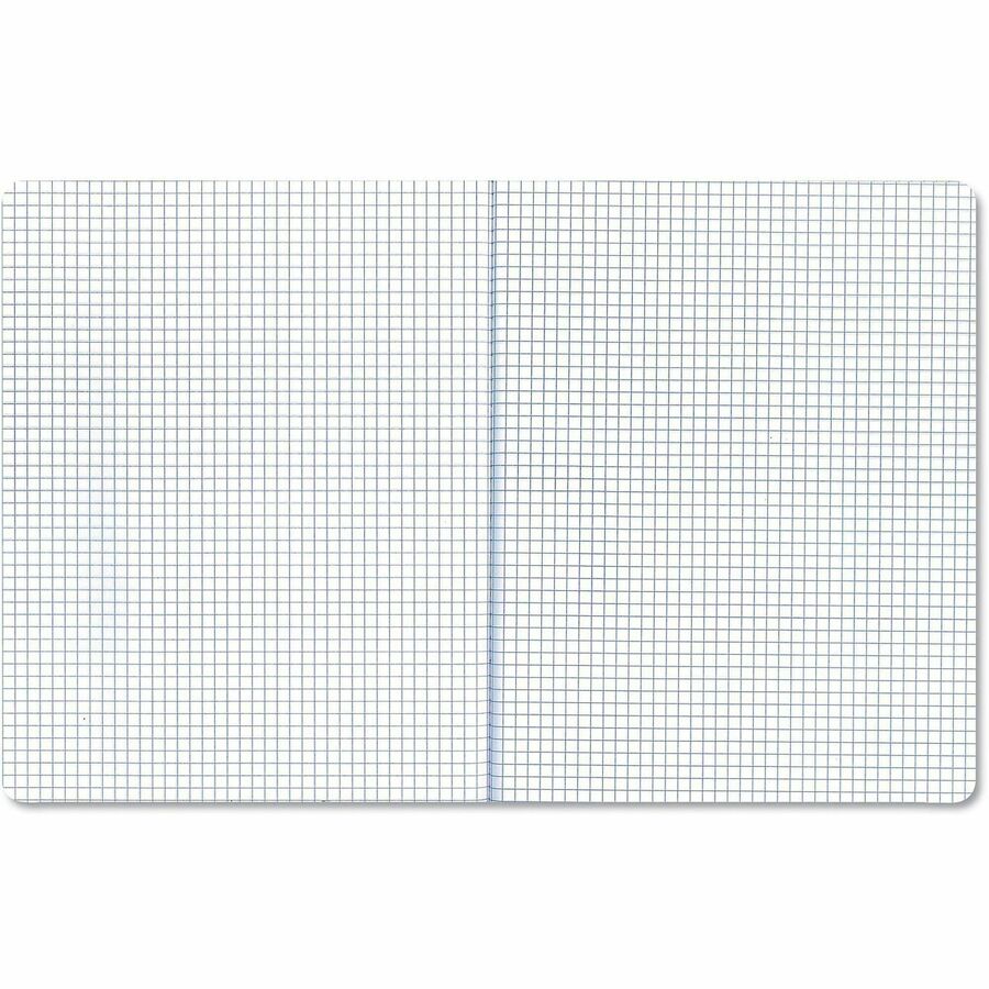Universal Quadrille/Graph Notebook - 1 Subject(s) - 100 Sheets - Sewn - Quad Ruled Front Ruling - 38 lb Basis Weight - 9.75" Height x 7.5" Width - White Paper - Black Marble Paper Cover