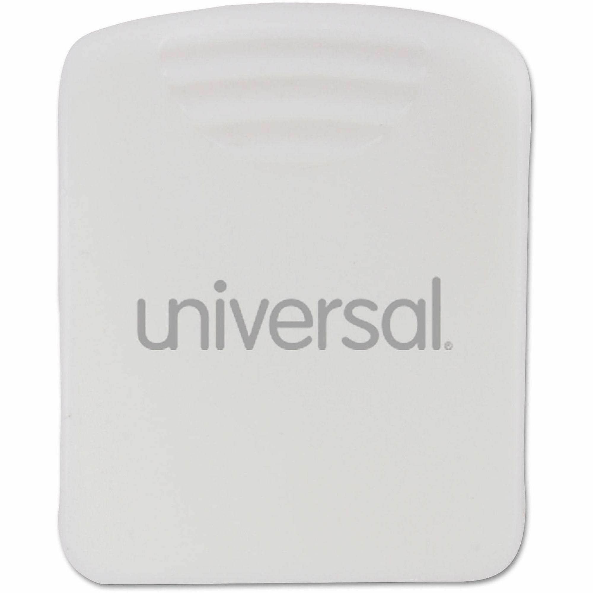 Standard - 5.3" Length x 2.8" Width - 25 Sheet Capacity - White - Plastic - 20 / Pack