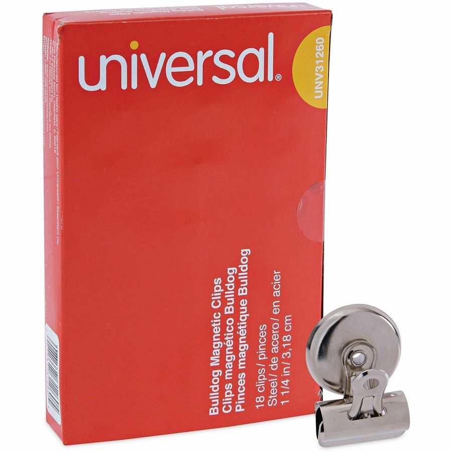 Small - 1.2" Width - 0.25" Size Capacity - Nickel - Nickel Plated Steel - 18 / Pack