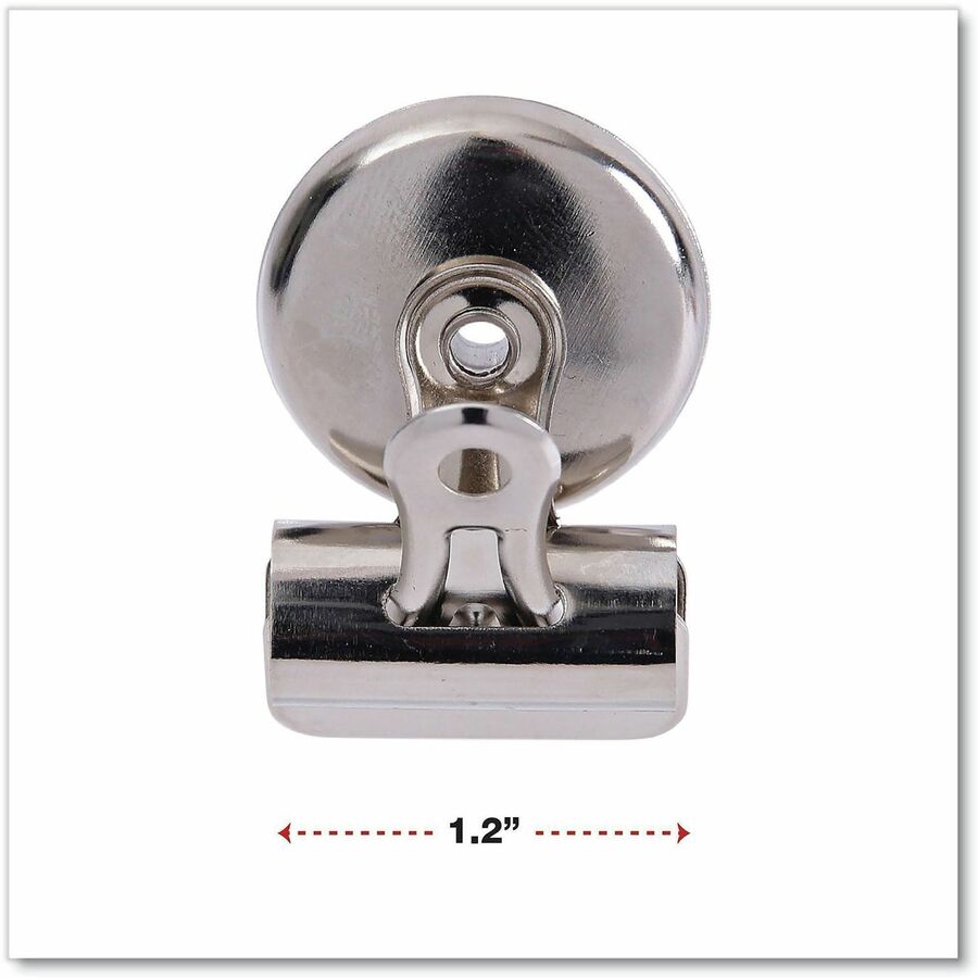 Small - 1.2" Width - 0.25" Size Capacity - Nickel - Nickel Plated Steel - 18 / Pack