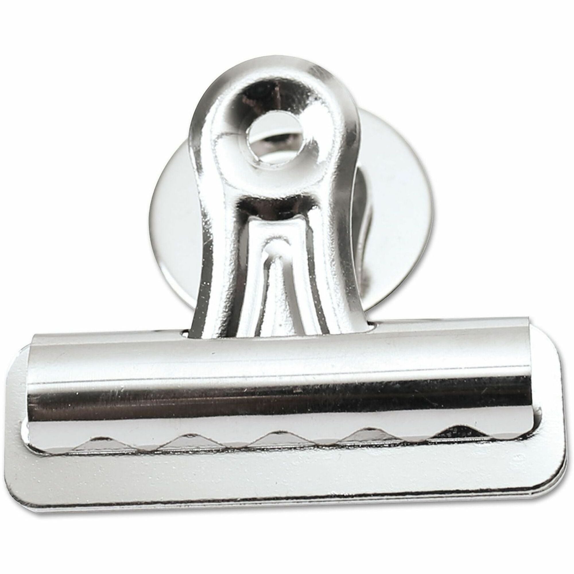 Medium - 2.1" Width - 0.25" Size Capacity - Nickel - Nickel Plated Steel - 12 / Pack