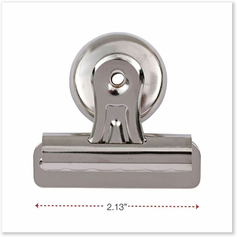 Medium - 2.1" Width - 0.25" Size Capacity - Nickel - Nickel Plated Steel - 12 / Pack
