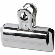 Large - 2.6" Width - 0.88" Size Capacity - Nickel - Nickel Plated Steel - 12 / Pack