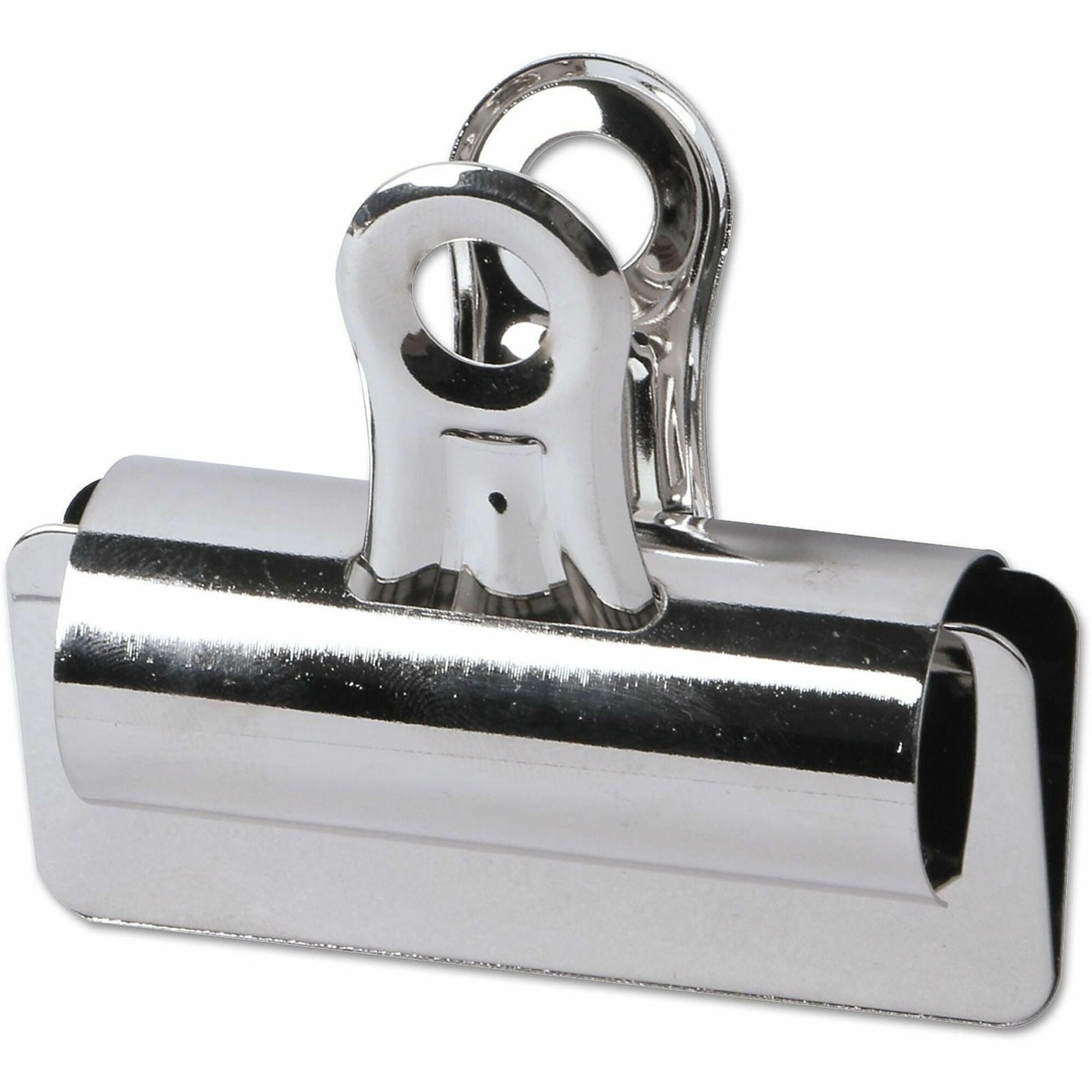 Large - 2.6" Width - 0.88" Size Capacity - Nickel - Nickel Plated Steel - 12 / Pack