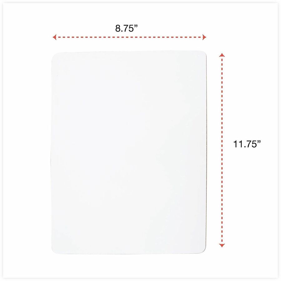 11.8" (1 ft) Width x 8.8" (0.7 ft) Height - White Melamine Surface - 6 / Pack