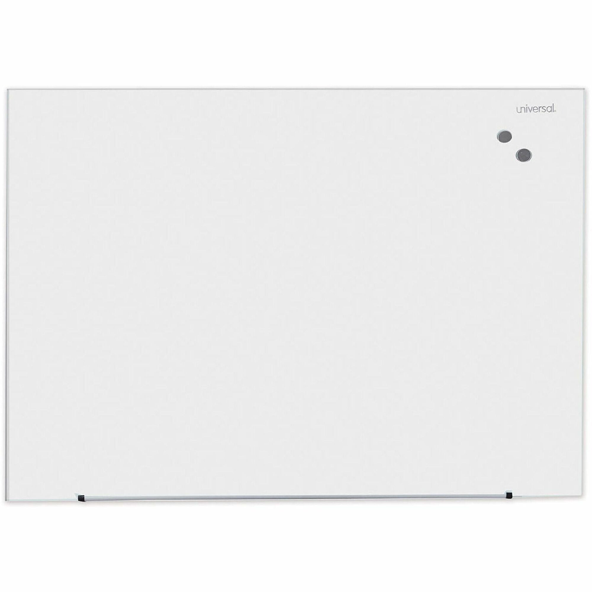 48" (4 ft) Width x 36" (3 ft) Height - White Tempered Glass Surface - Magnetic - 1 Each