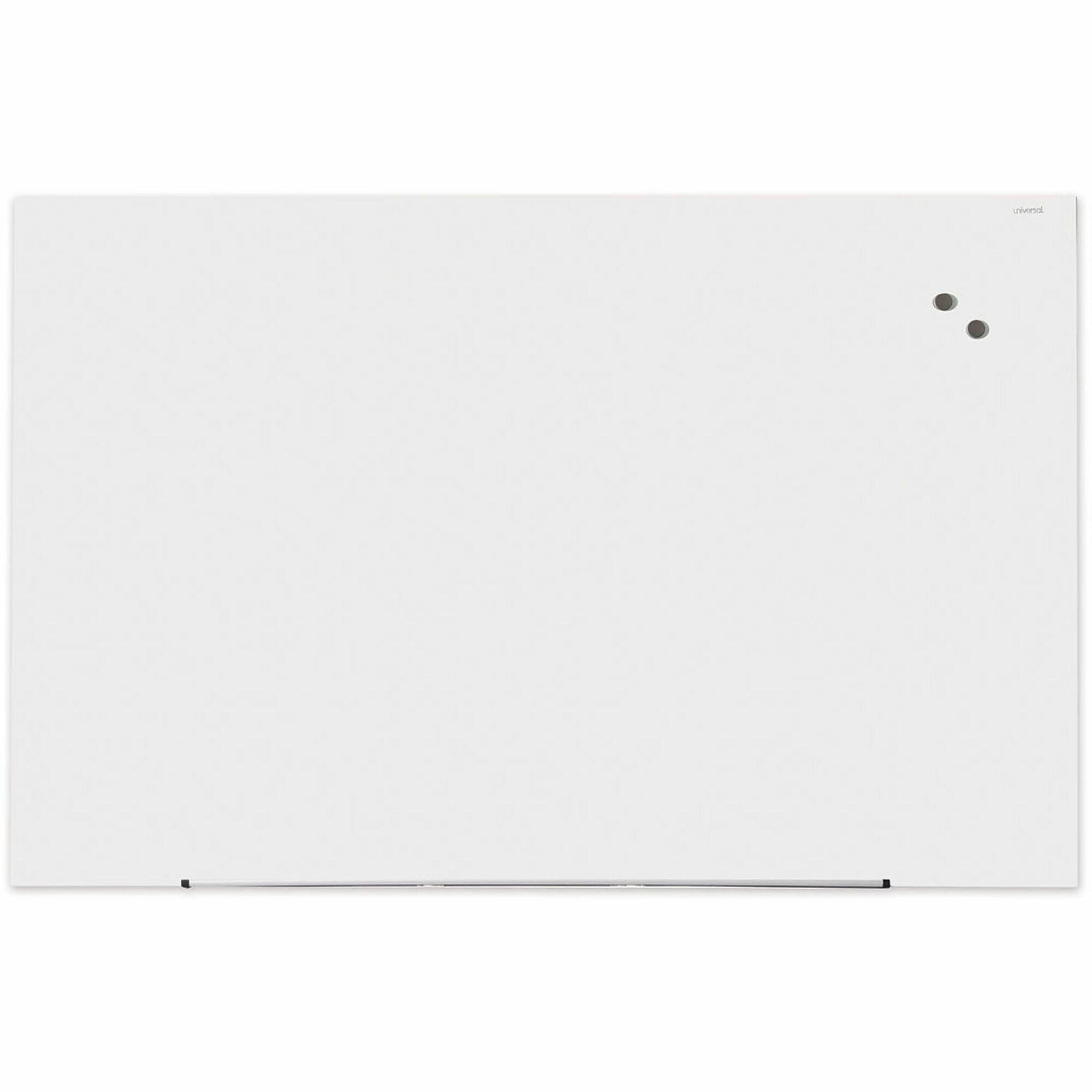 72" (6 ft) Width x 48" (4 ft) Height - White Tempered Glass Surface - Magnetic - 1 Each