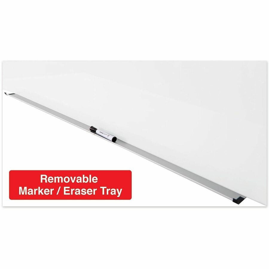 72" (6 ft) Width x 48" (4 ft) Height - White Tempered Glass Surface - Magnetic - 1 Each