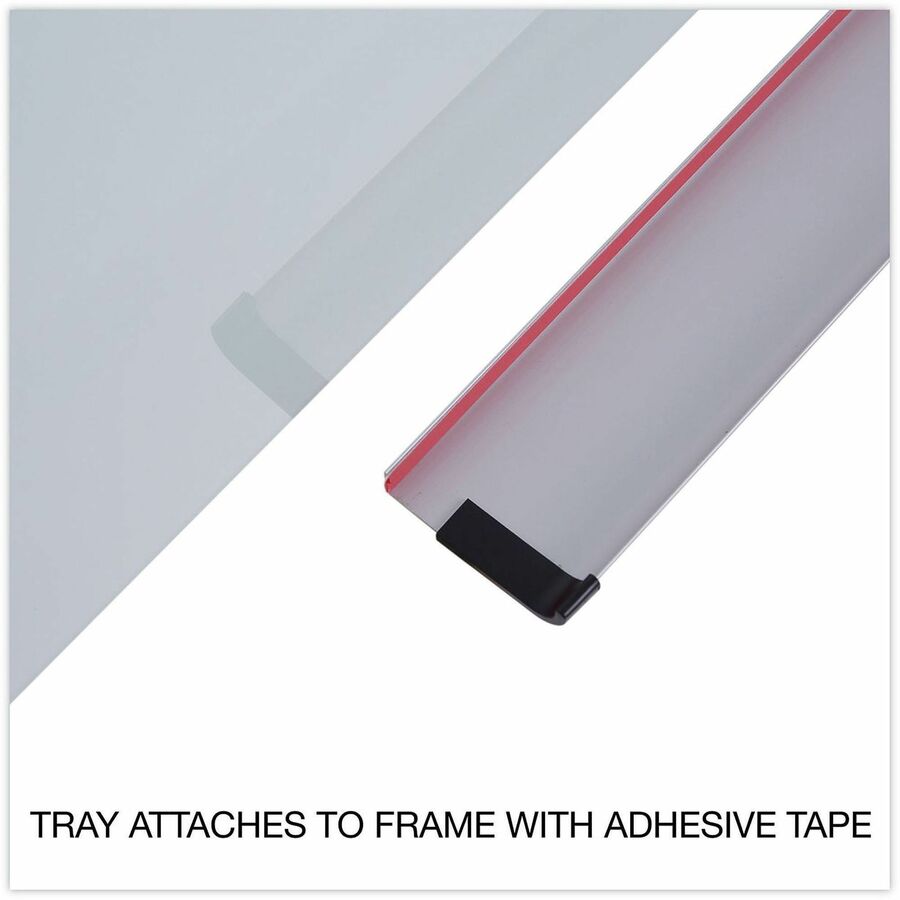 36" (3 ft) Width x 24" (2 ft) Height - White Glass Surface - 1 Each