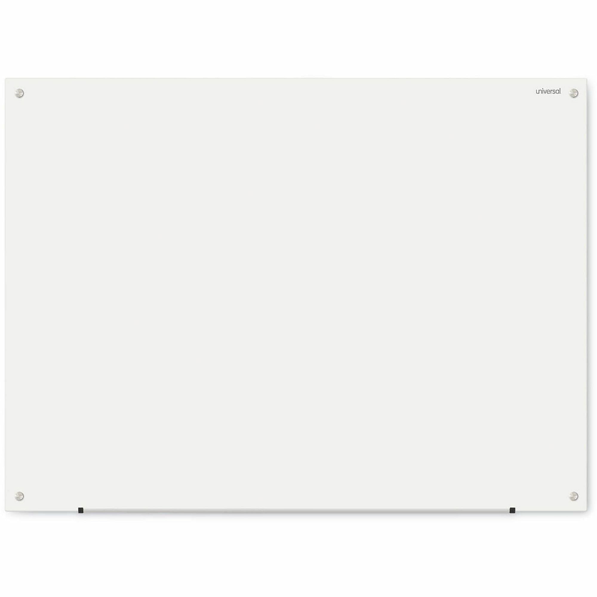 48" (4 ft) Width x 36" (3 ft) Height - White Glass Surface - 1 Each