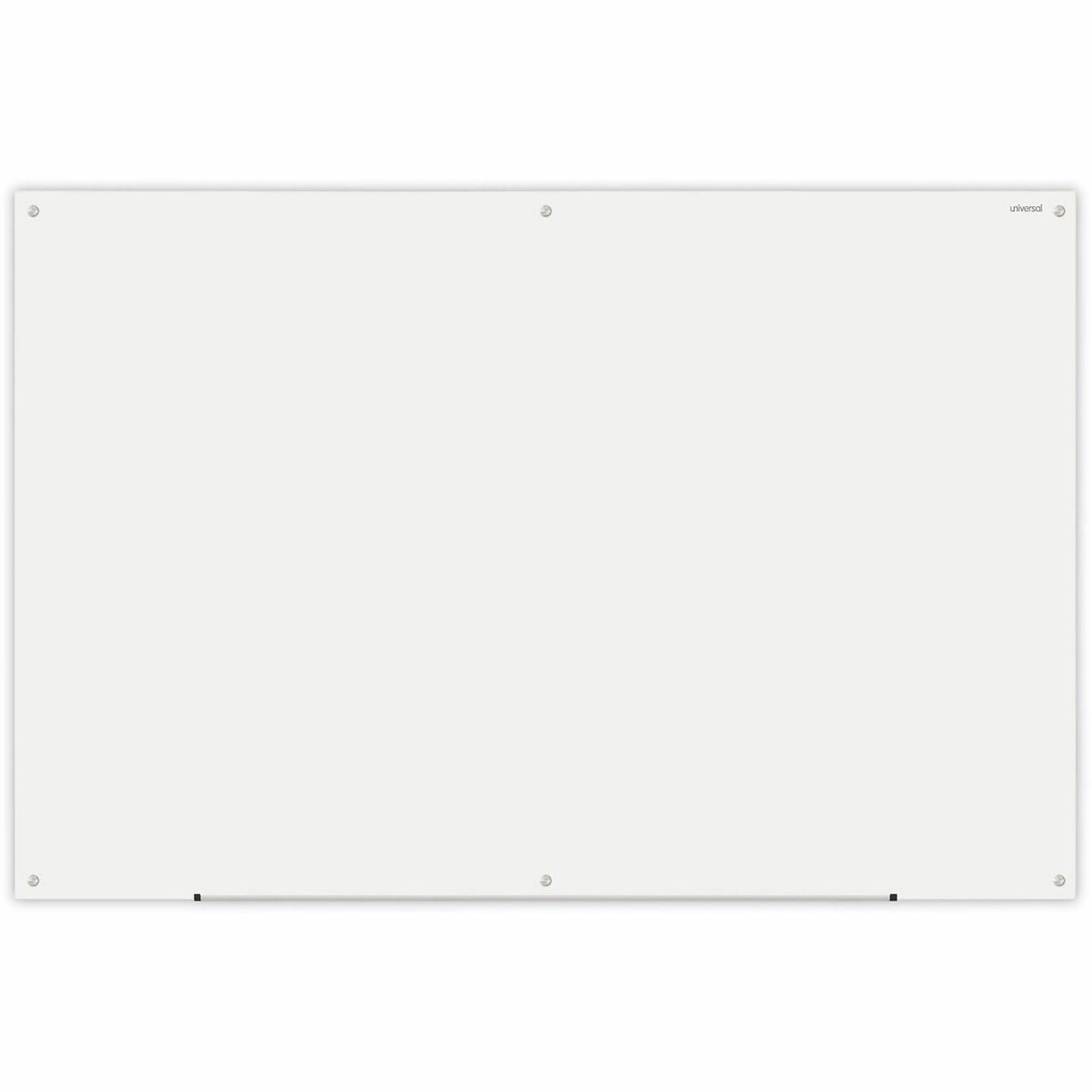 72" (6 ft) Width x 48" (4 ft) Height - White Glass Surface - 1 Each